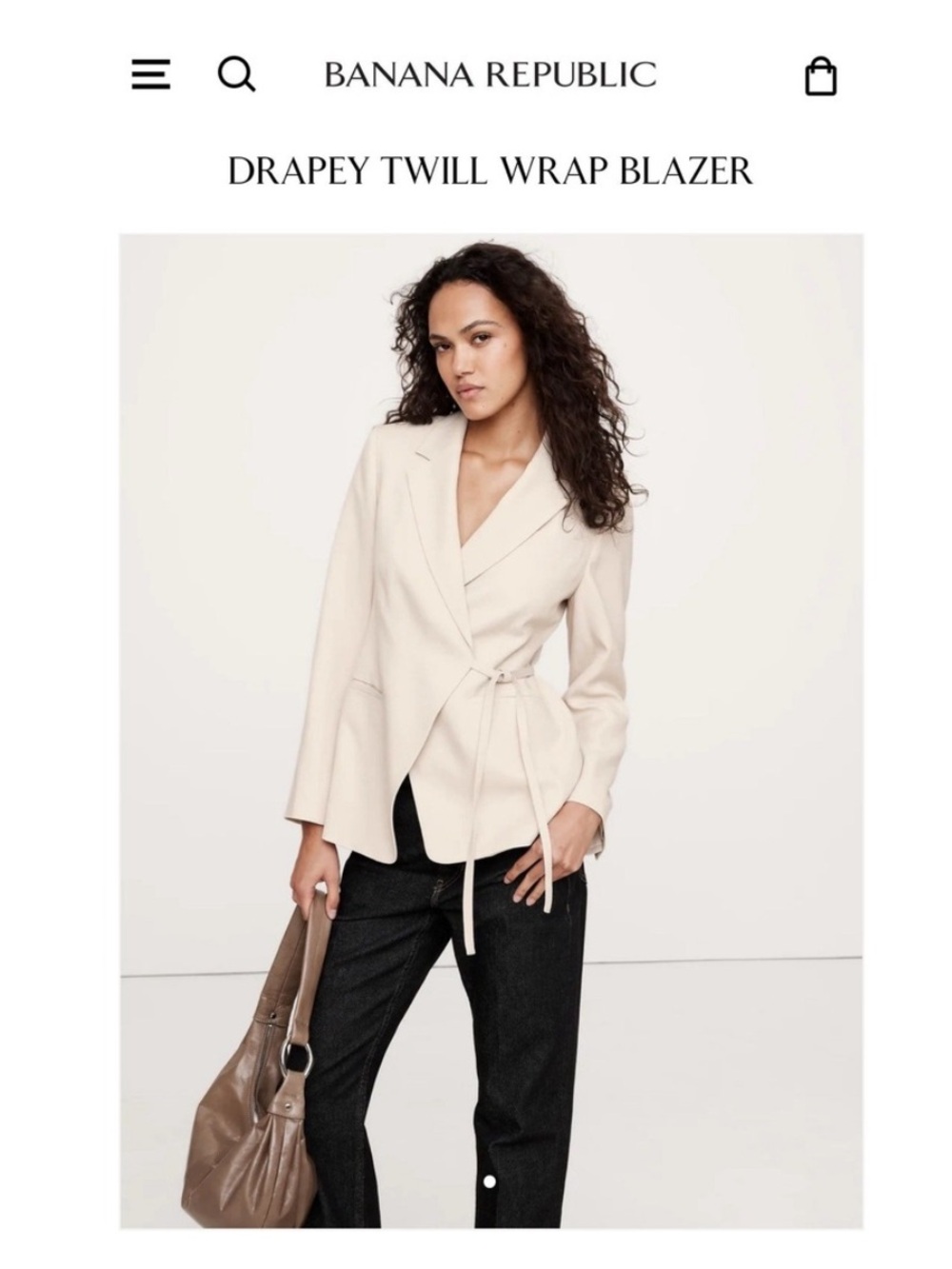 Banana Republic Cream Blazer Jacket